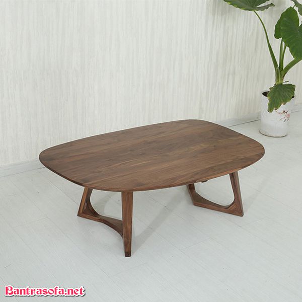 bàn trà sofa bằng gỗ walnut