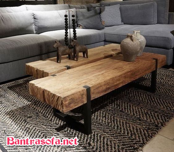 bàn trà sofa gỗ rustic đẹp đẳng cấp
