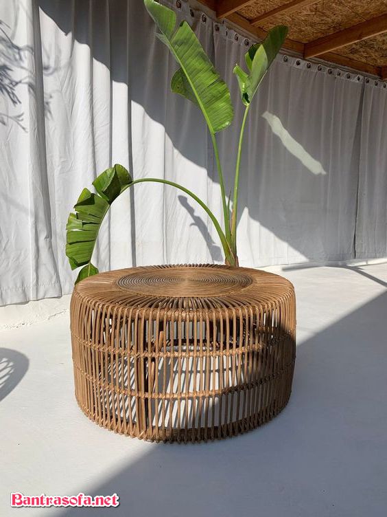 bàn trà mây tre đẹp