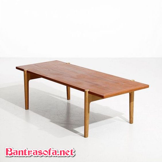 bàn trà gỗ thông hình chữ nhật